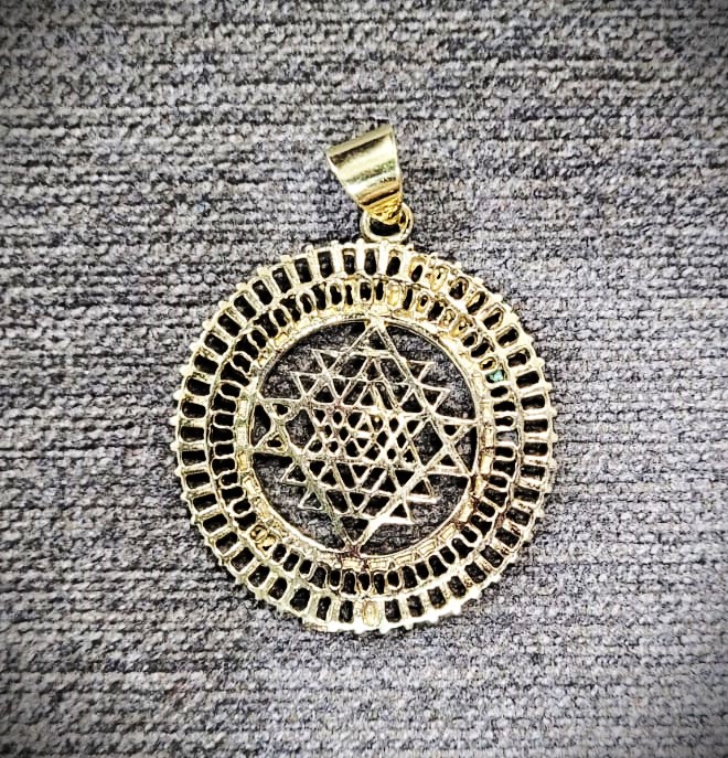 Mandala Necklace Sacred Geometry Sri Yantra Pendant Bohemian